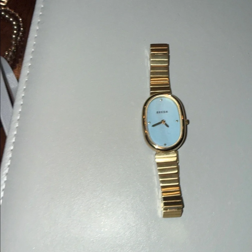 Breda Watch in gold with Blue Face - Picture 1 of 2
